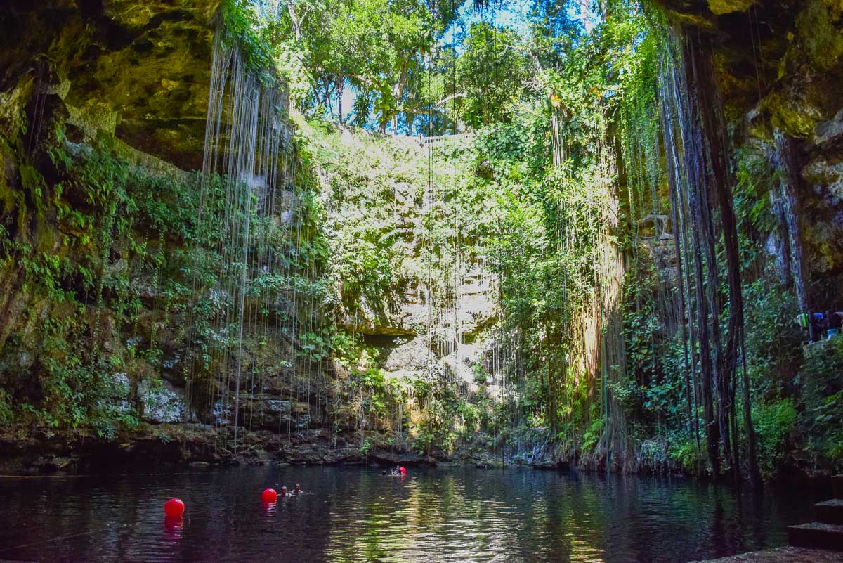 Cenote Ik Kil from the swimming platform