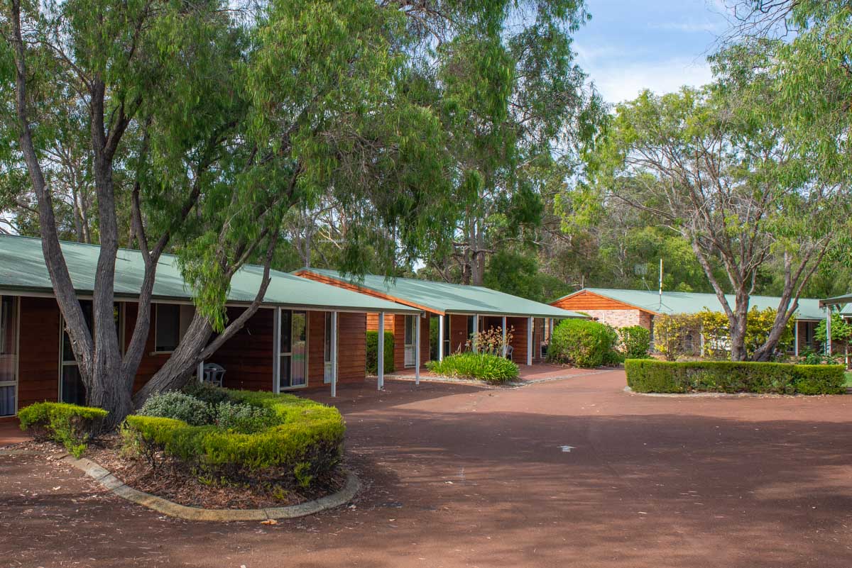 Margaret river tourist park view of the cabins