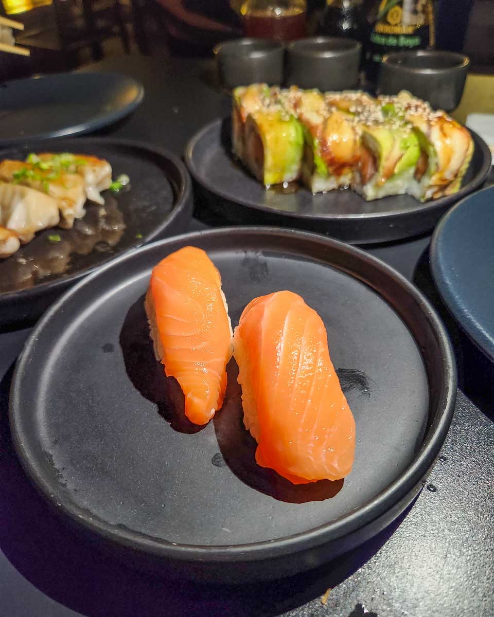 Sushi at Akuma Tiger in Tulum, Mexico