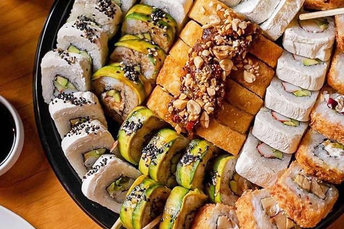 assorted sushi rolls fromAmorcito Corazón in Playa Del Carmen