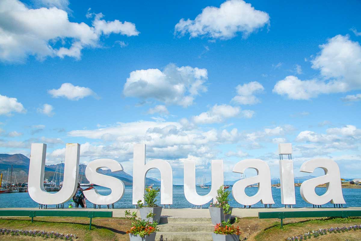 The Ushuaia sign, Argentina