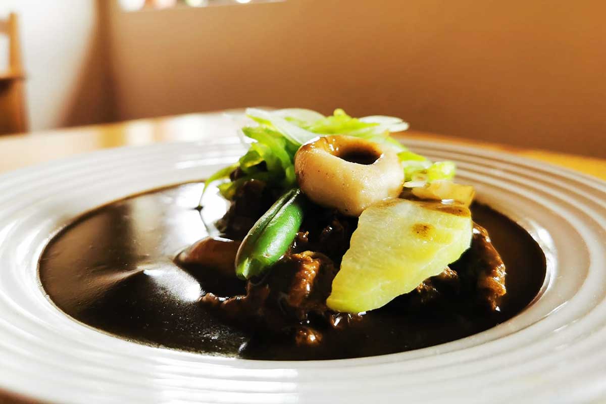 Beef chipotle at El Escapulario in Oaxaca, Mexico