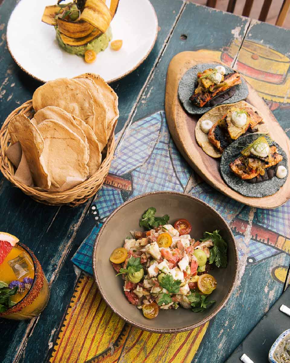 food at La Zebra Beach Restaurant and Bar in Tulum, Mexico