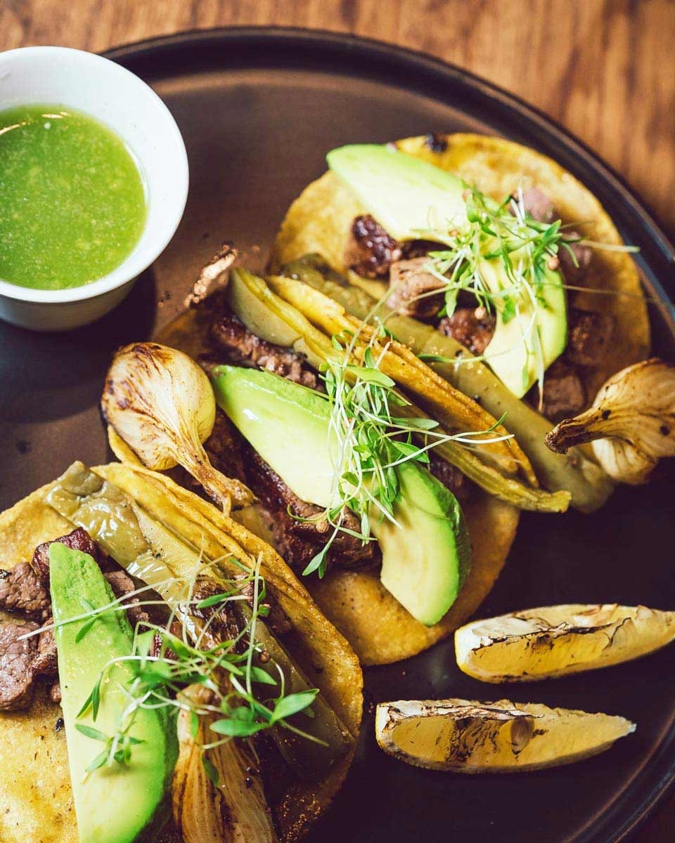 tacos at Tulum Cerveceria Artesanal in Tulum, Mexico