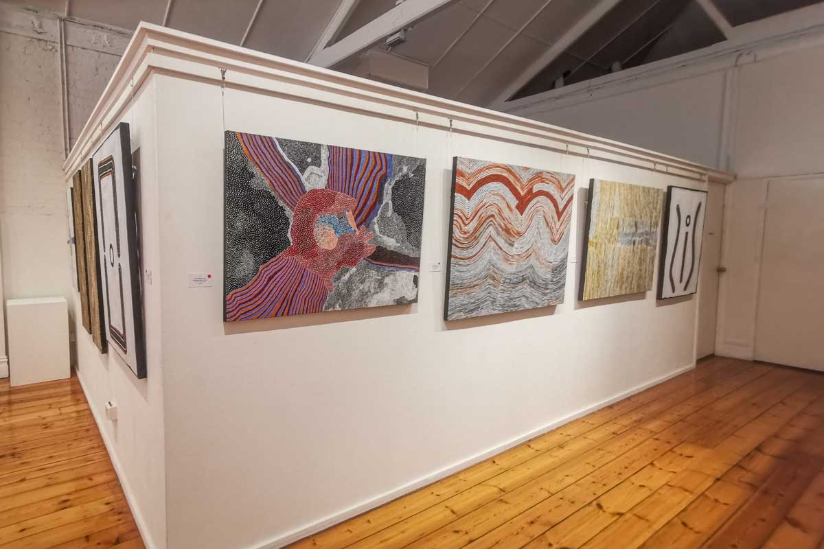 Aboriginal art at a gallery on High Street in Fremantle