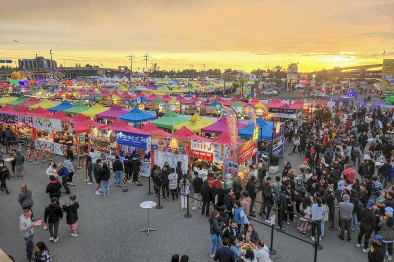 Birds eye view of the Richmond Night Market, Vancouver