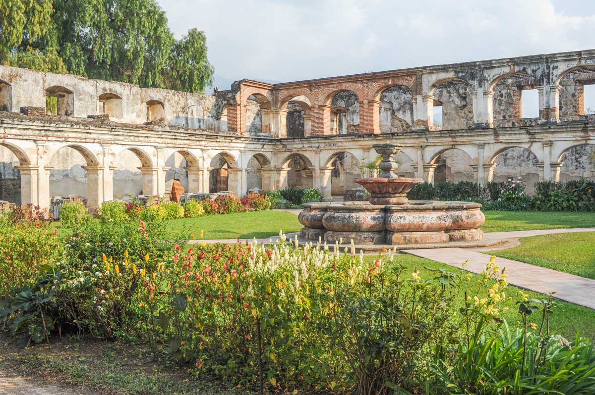The grounds of the Convento Santa Clara in Antigua, Guatemala
