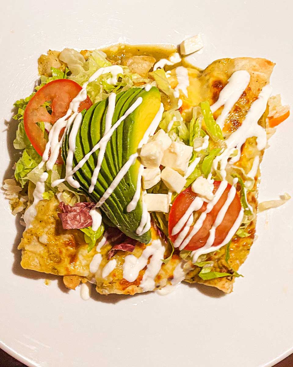 Food from Si Senior in Sayulita, Mexico