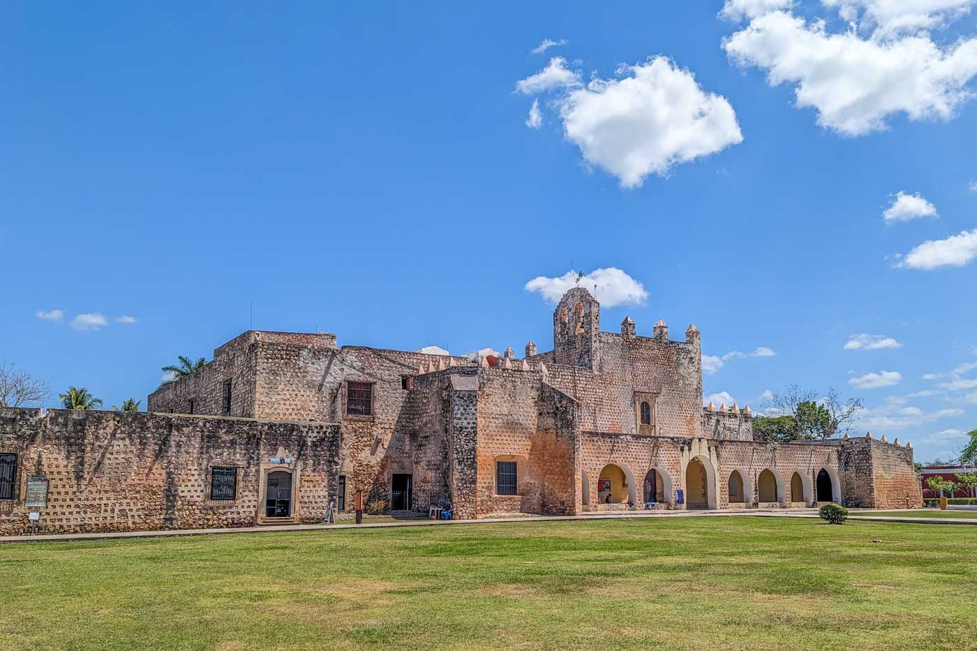 Front of the Convent of San Bernardino in Valladolid, Mexico