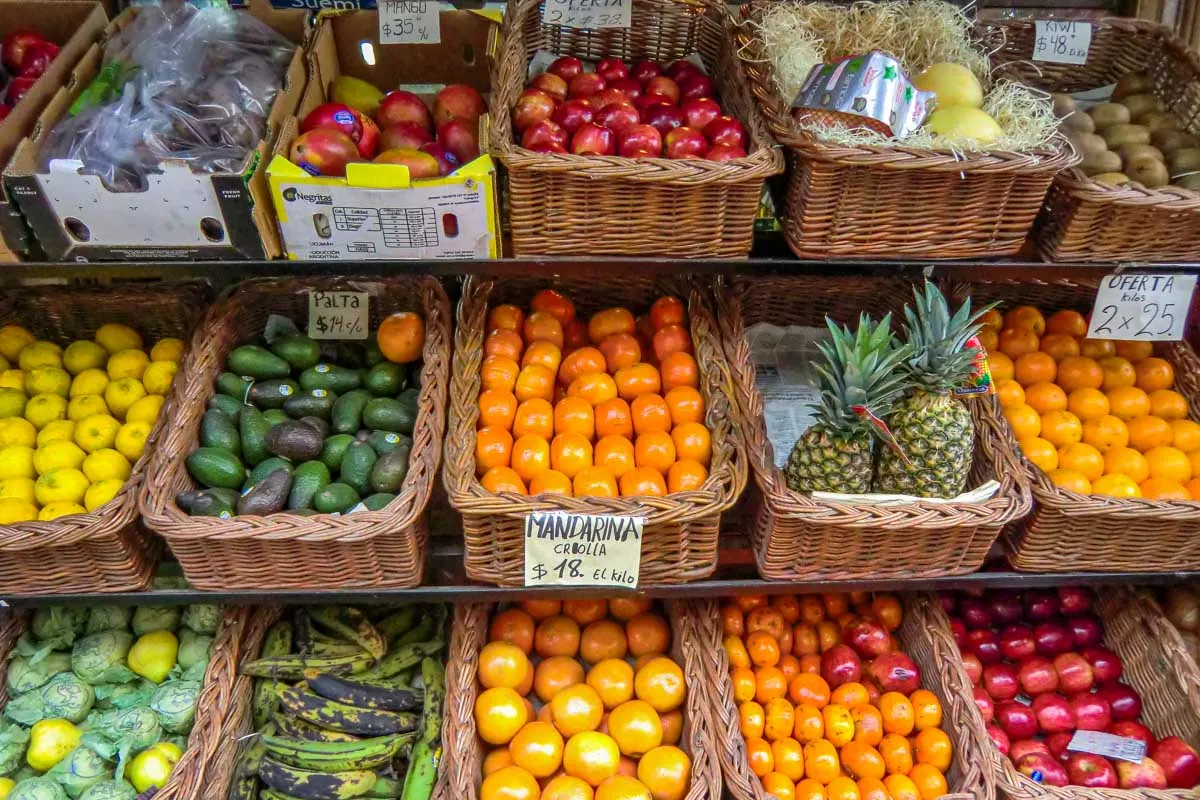 Fruit stand at the San Telmo Market, Buenos Aires, Argentina
