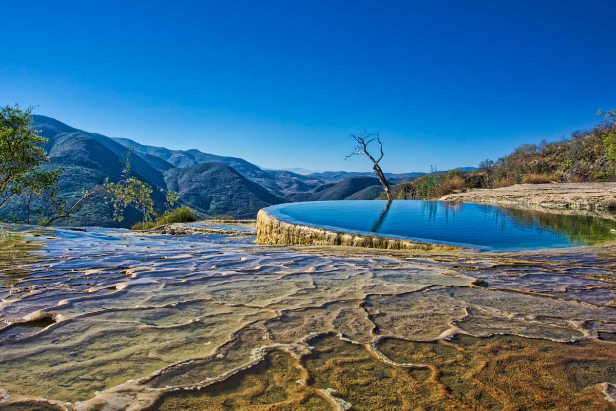 Hierve El Agua at sunset!