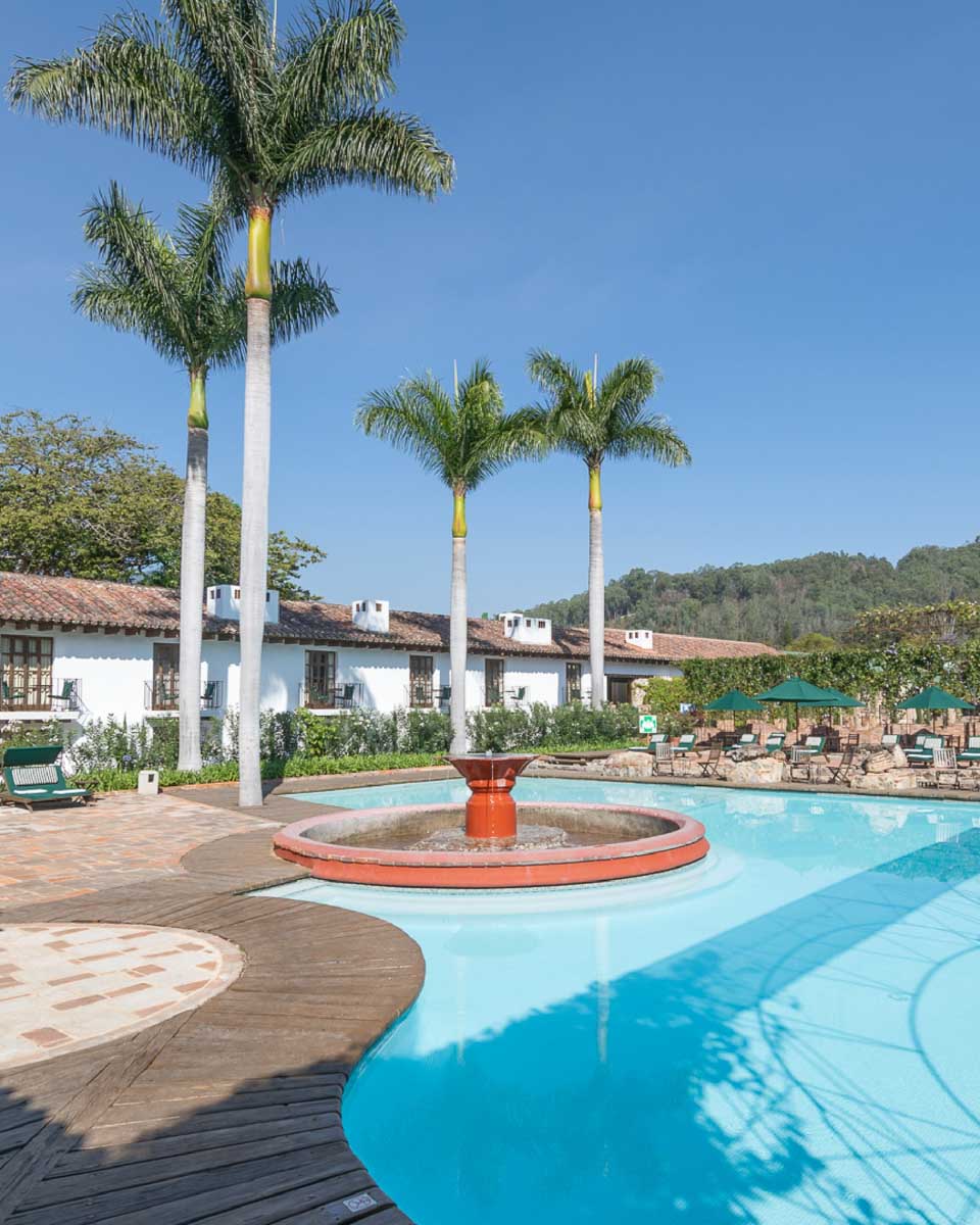 Hotel Casa Santo Domingo pool in Antigua, Guatemala