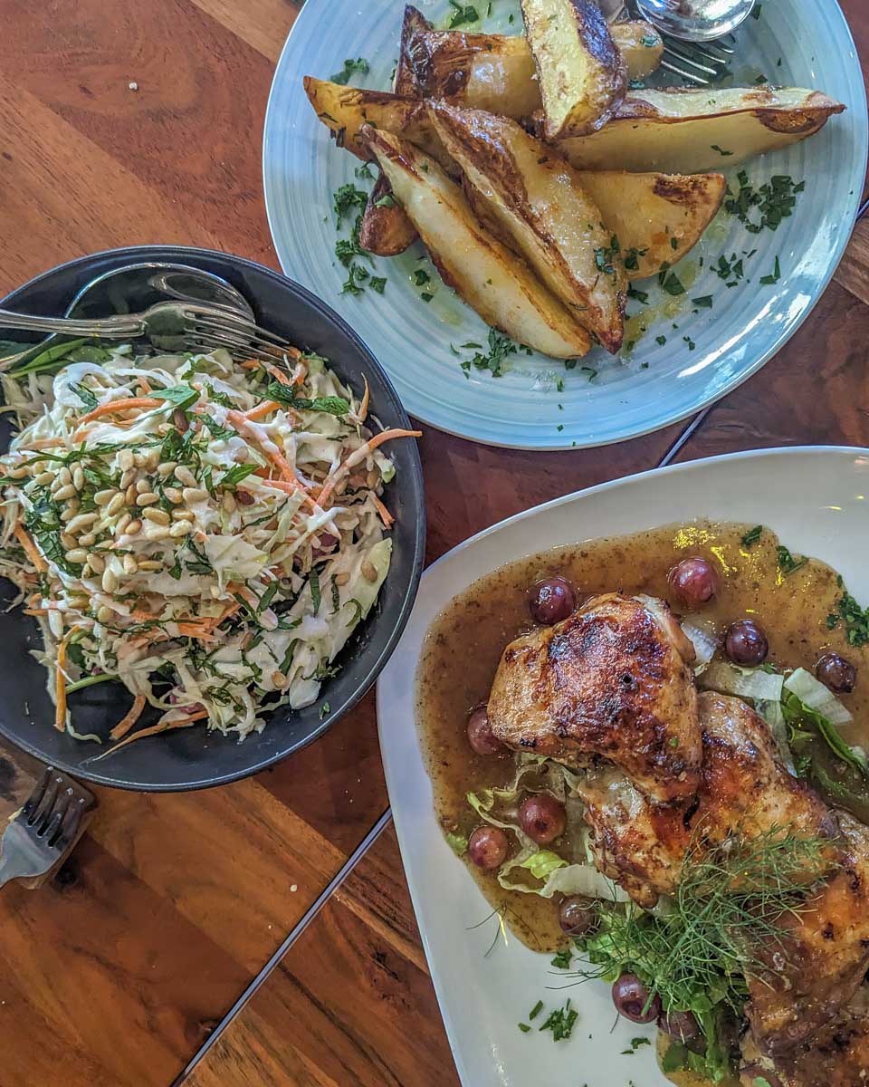 Main meal at La Fattoria, Perth Hills