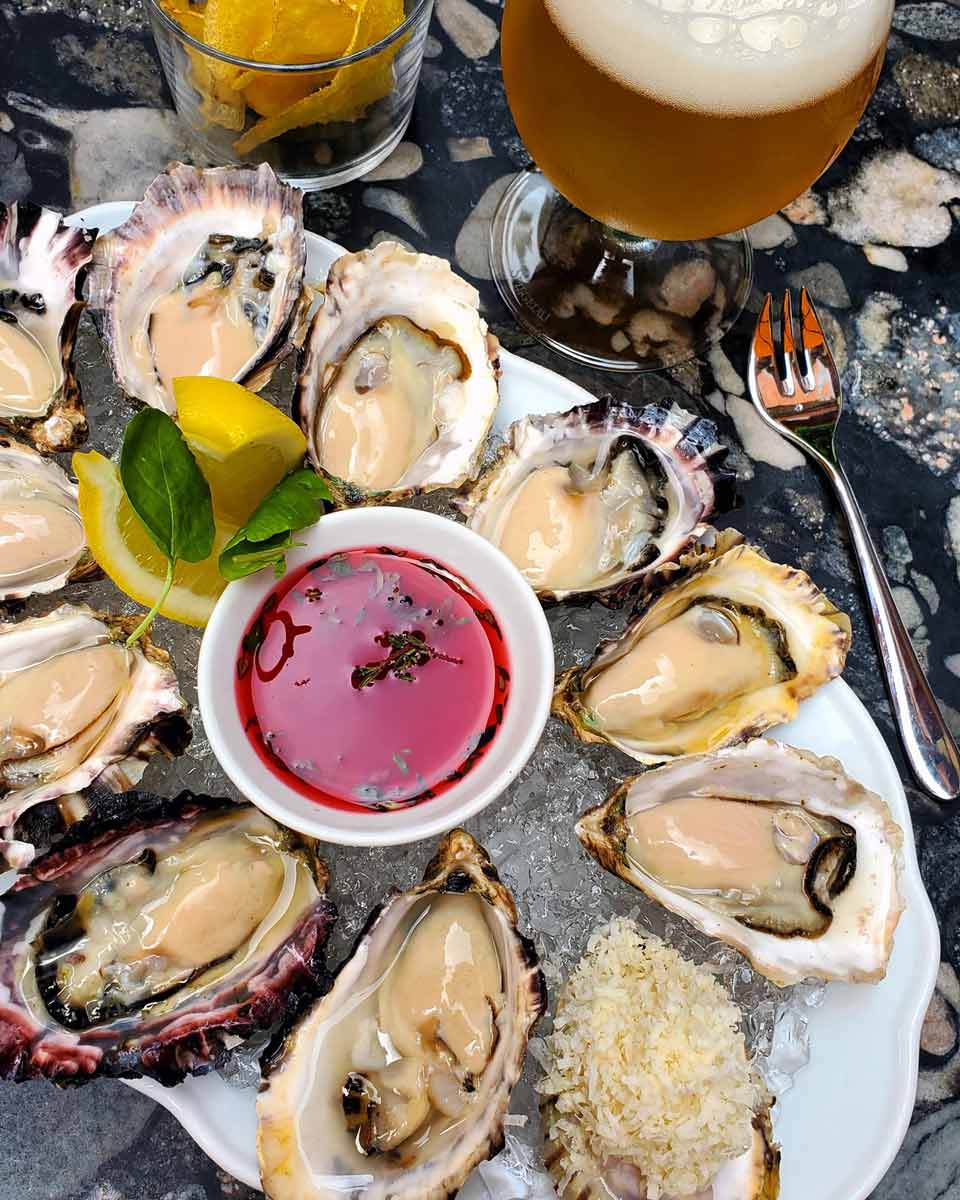 Oyster at Araxi in Whistler