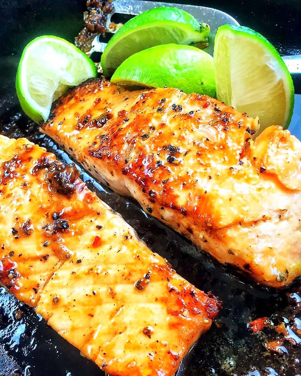 Salmon dish from a cooking class in Buenos Aires, Argentina