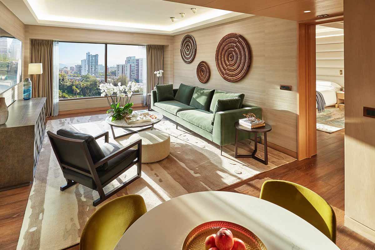 Great city views at the executive suite of Mandarin Oriental in Santiago, Chile