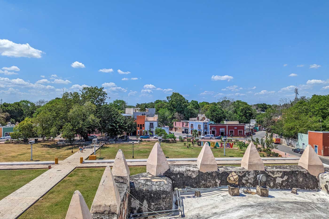 Views from the top of the Convent of San Bernardino in Valladolid, mexico