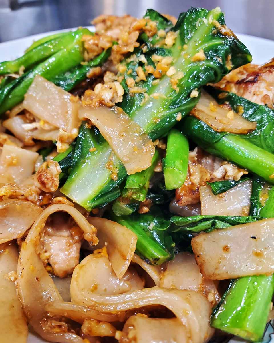 Stir-fried dish at Barn Nork Aharn Thai in Whistler, BC, Canada