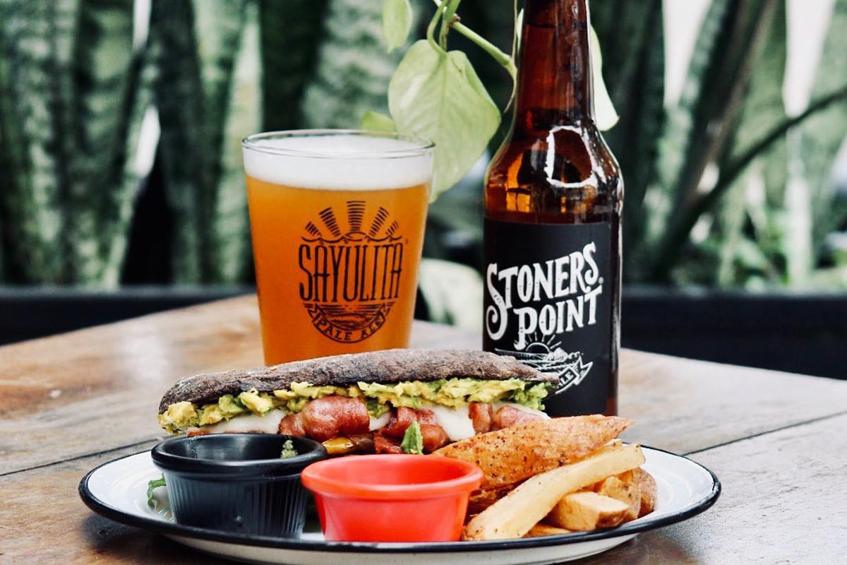 food and beer at YamBak brewery in Sayulita, Mexico