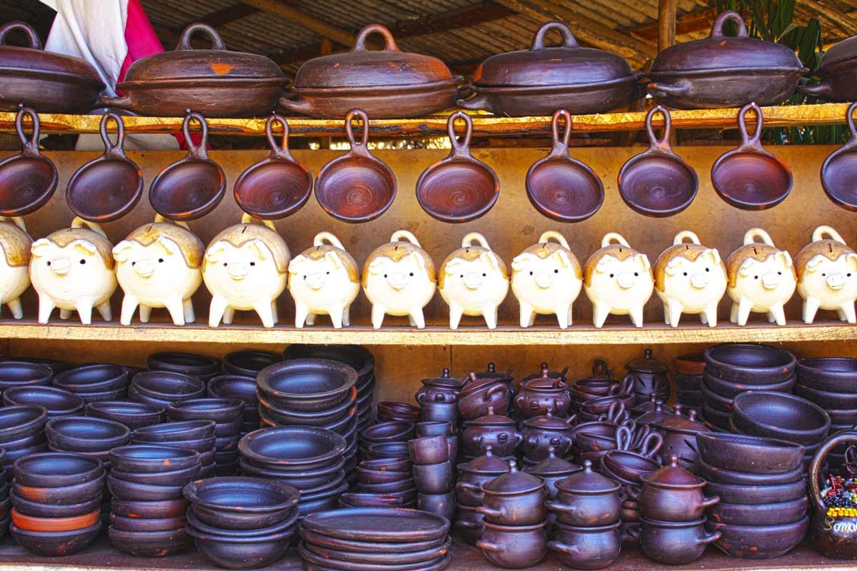 pottery and clay goods at Pomaire in Santiago, Chile