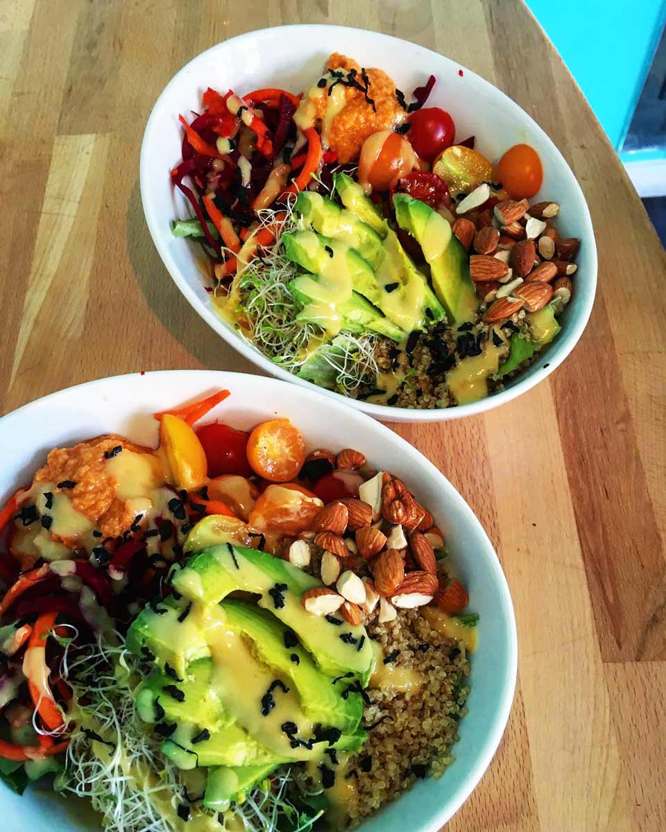 Miso Quinoa Bowl from Naked Sprout Cafe in Whistler, BC