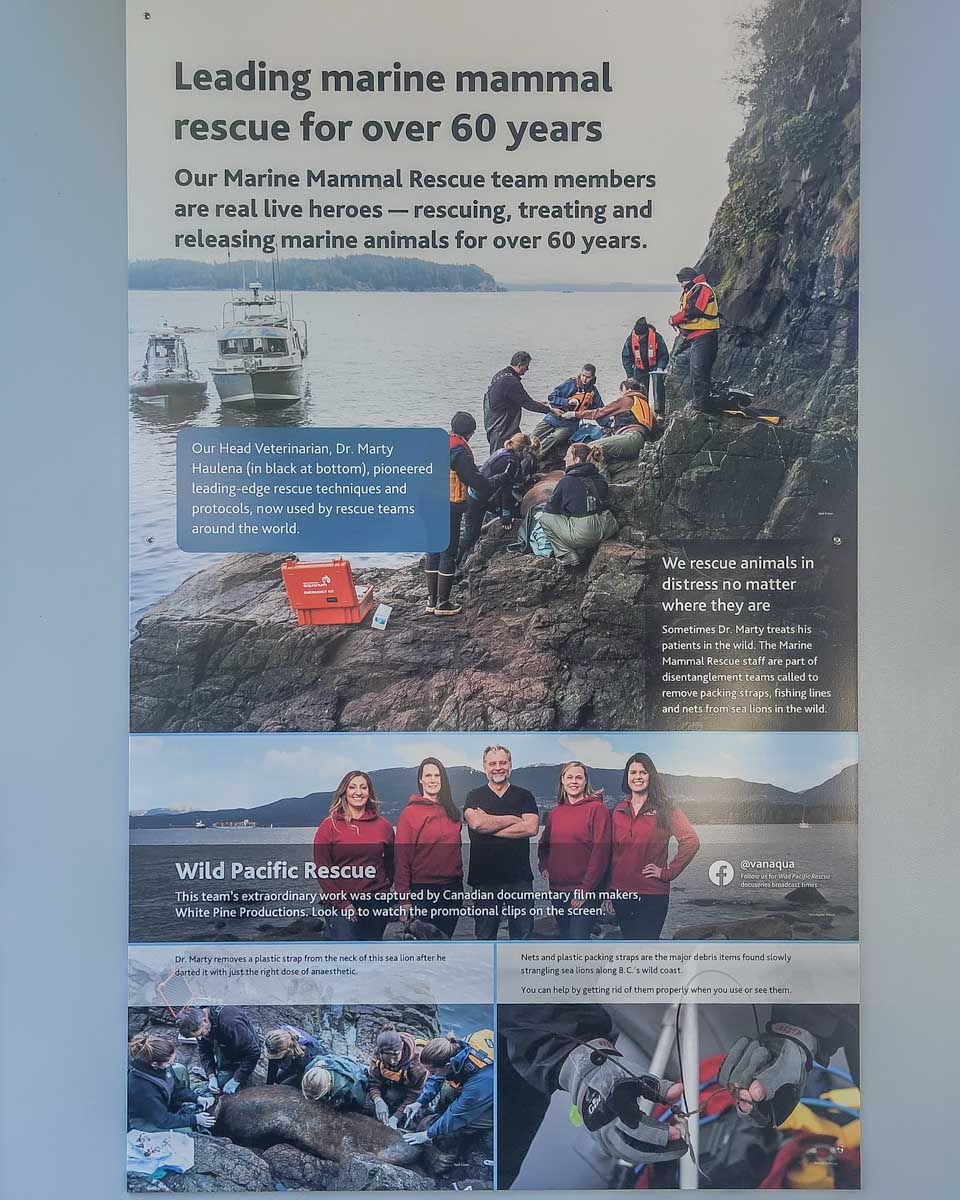 Information board at the Vancouver Aquarium