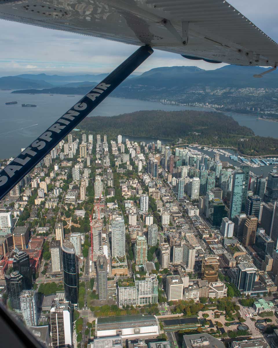 Vancouver city as seen from the sky