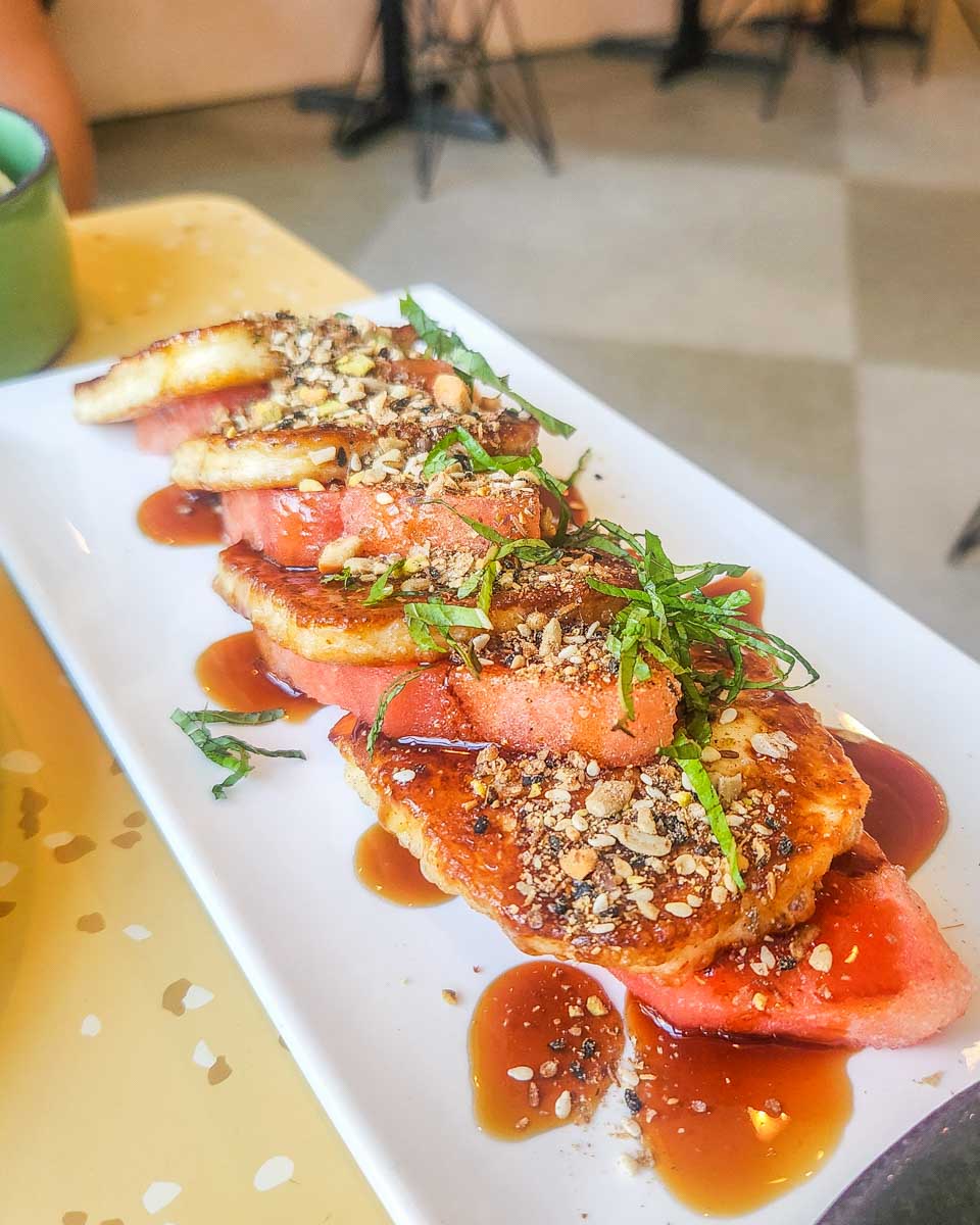 Watermelon dish at Nuba, Vancouver