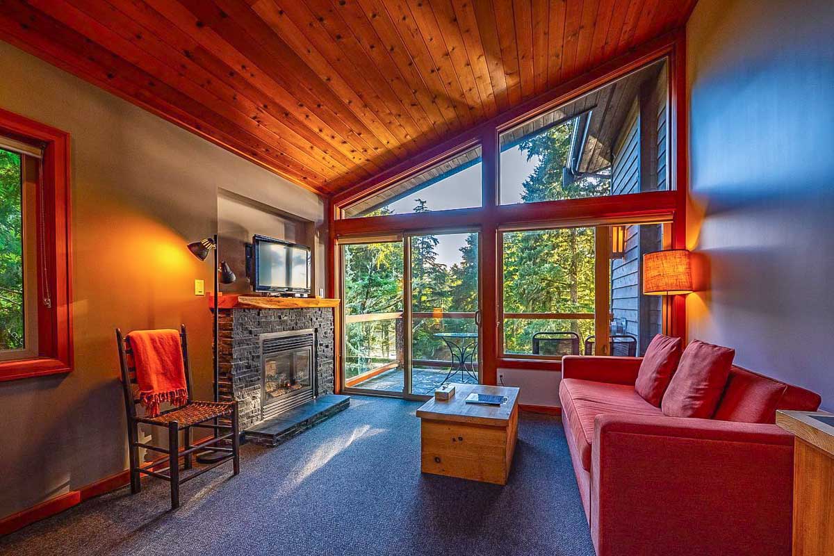 A room at The Cabins at Terrace Beach 