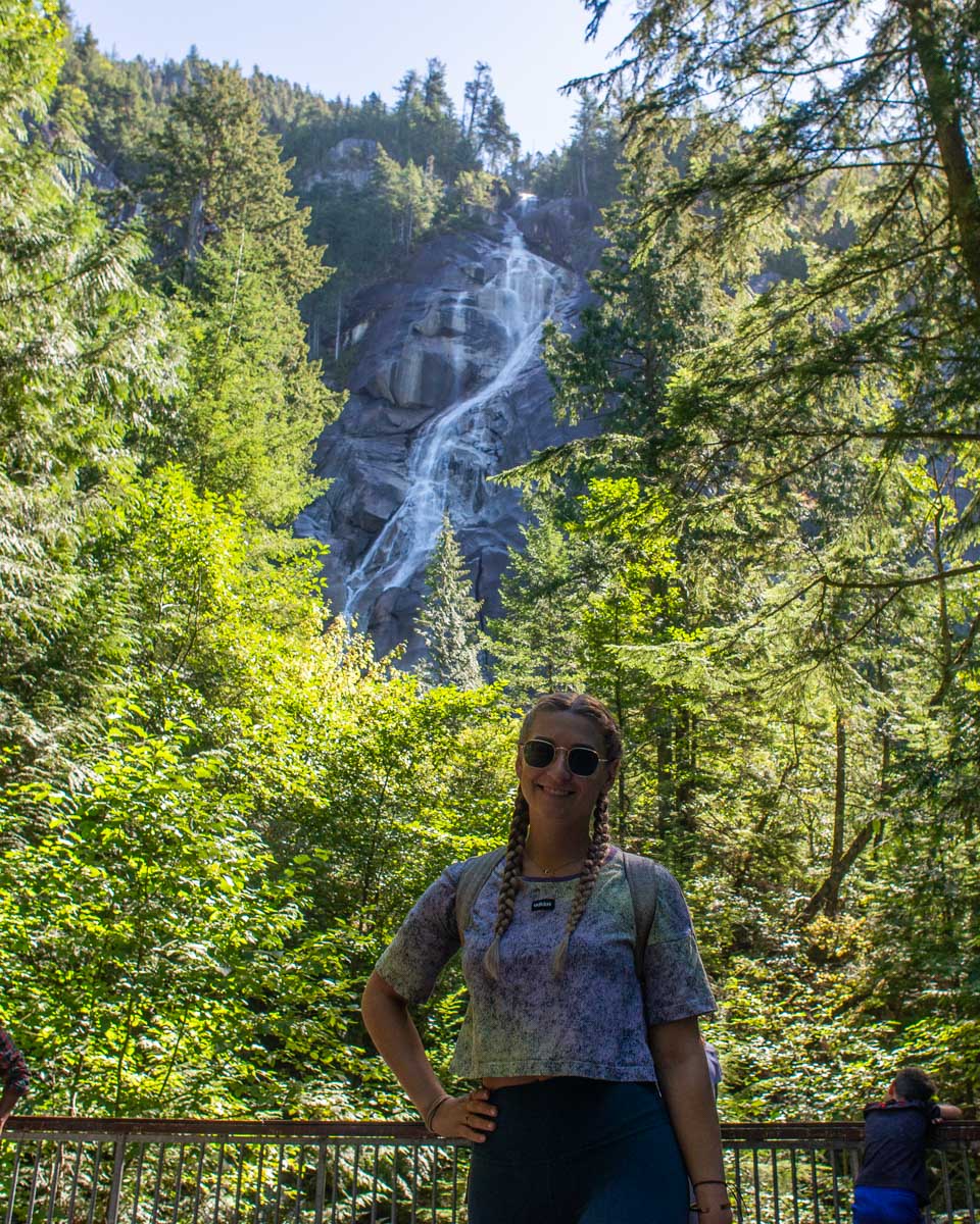 Bailey at Shannon Falls, BC