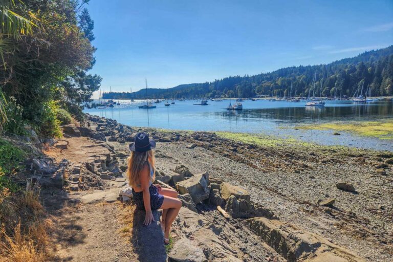 Bailey at the beach in Ganges on Salt Spring Island