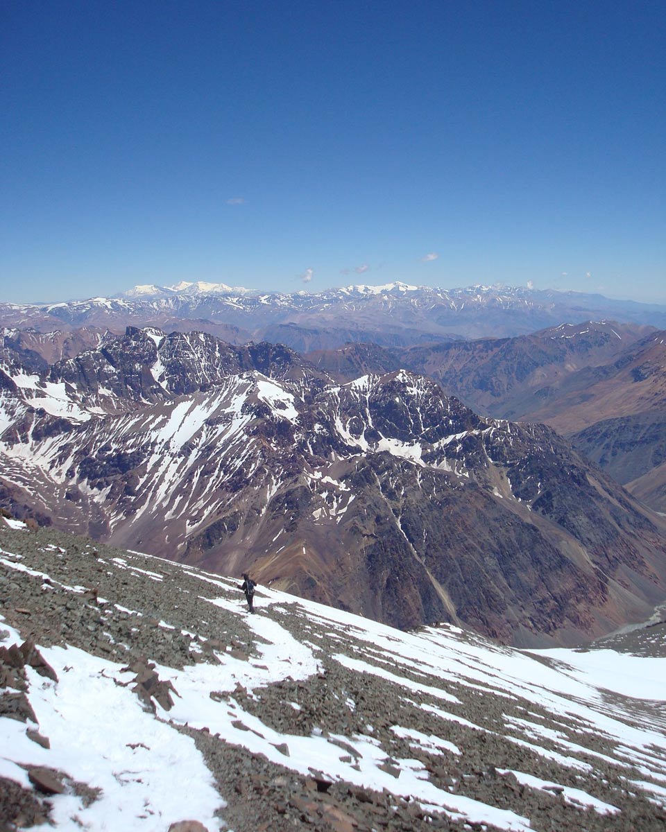 Breathtaking view at Cordon del Plata Mountain Range in Mendoza, Argentina
