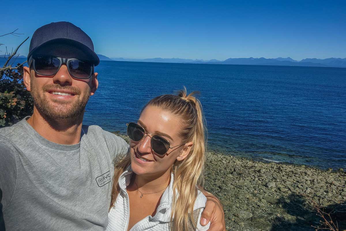 Daniel and Bailey take a selfie in Nanaimo, BC