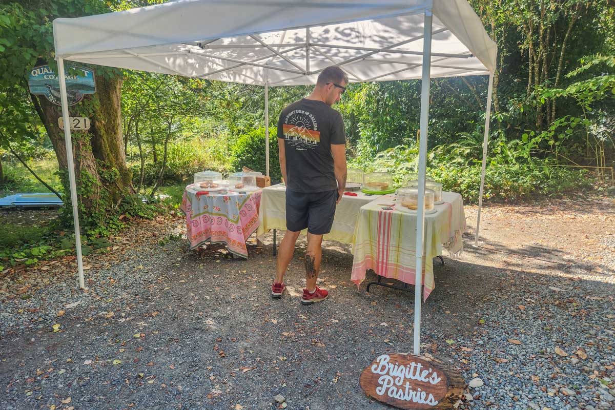 Daniel at Bridgettes Pastries on Salt Spring Island