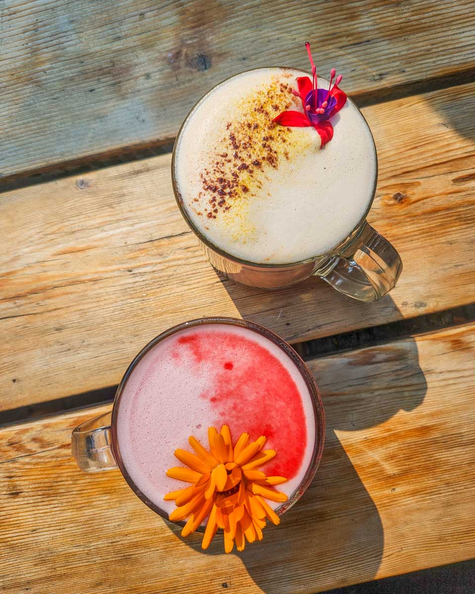 Drinks from the Quail Cafe