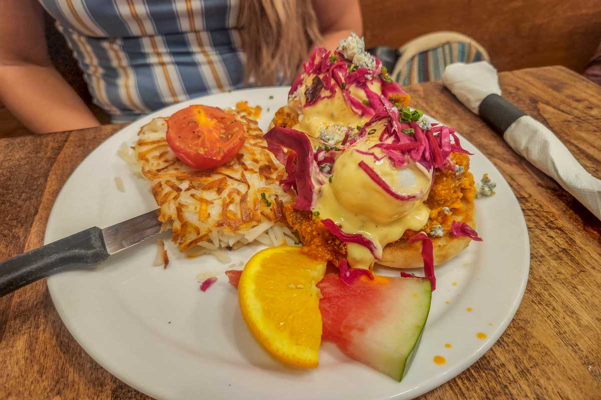 Eggs benny at the Jam Cafe in Victoria, BC