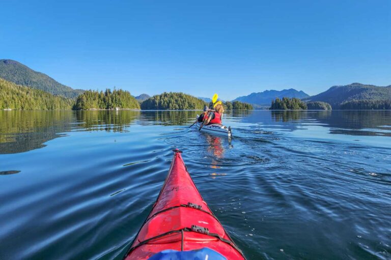 Kayaking on Vancouver Island near Ucluelet
