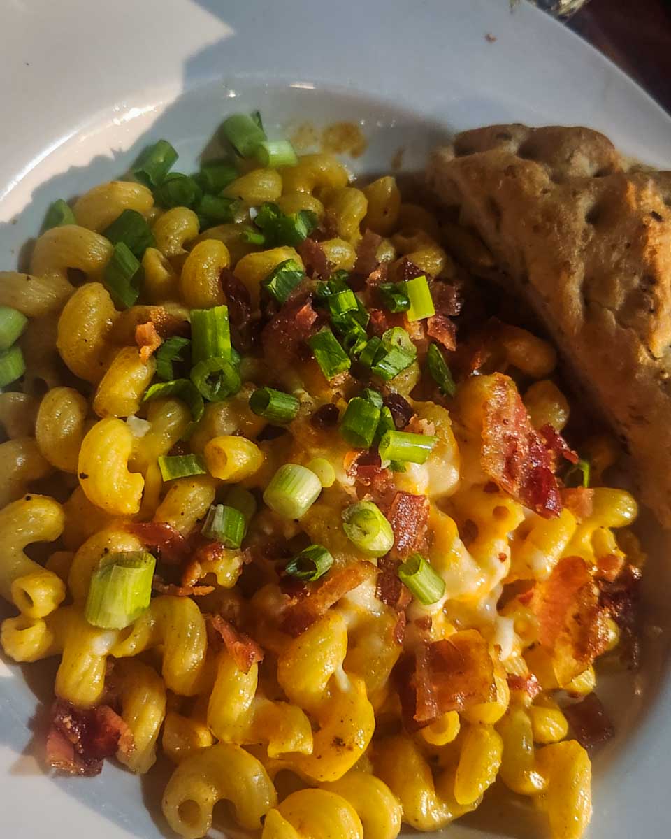 Mac and Cheese at El Furniture Warehouse in Whistler, BC