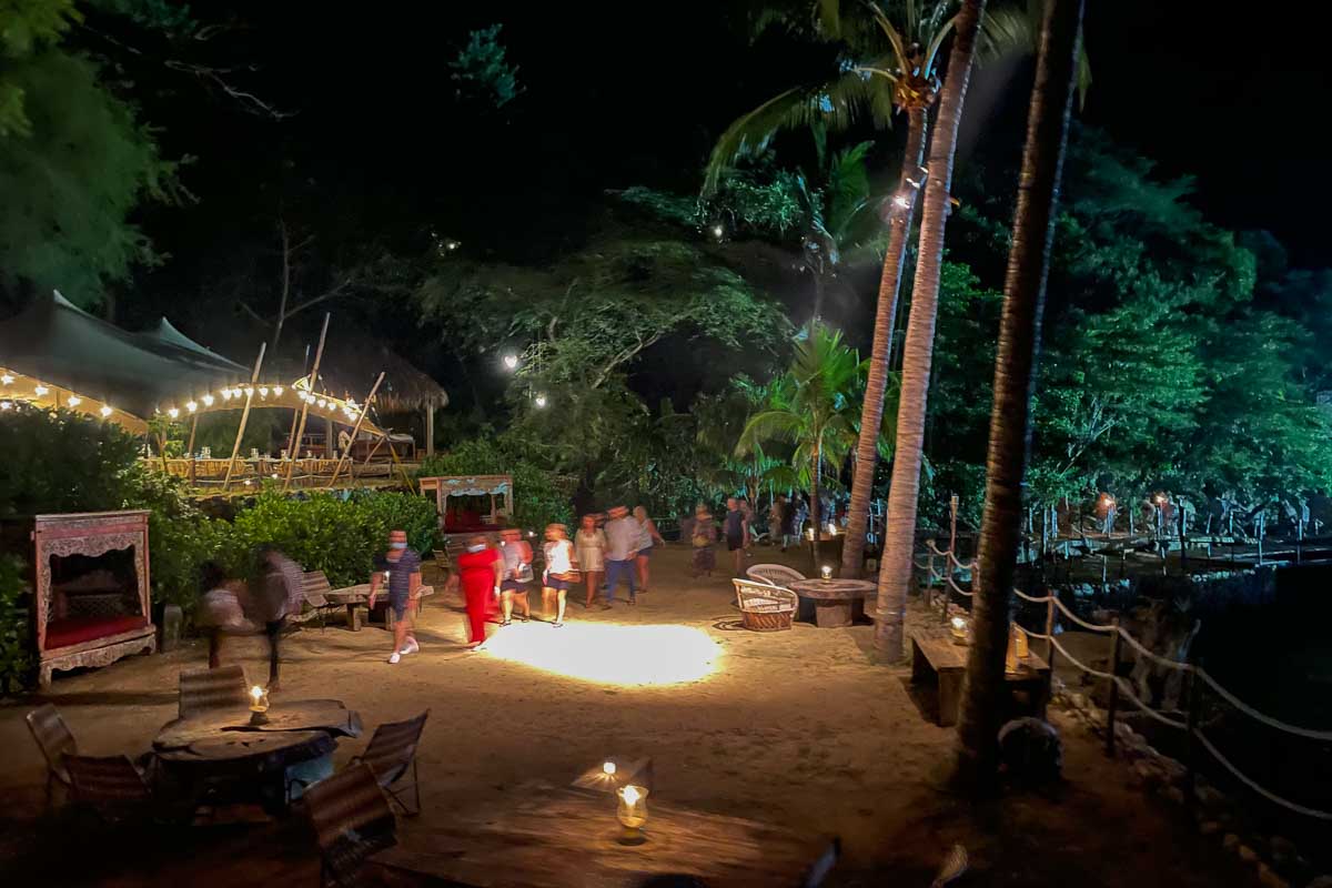 People in a line walk into the Rhythms of the Night show in Puerto Vallarta