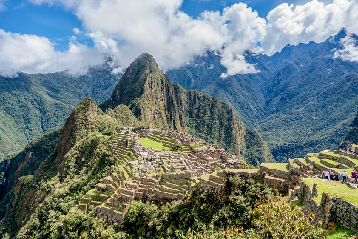 Scenic shot of Machu Picchu and the surrounding mountains