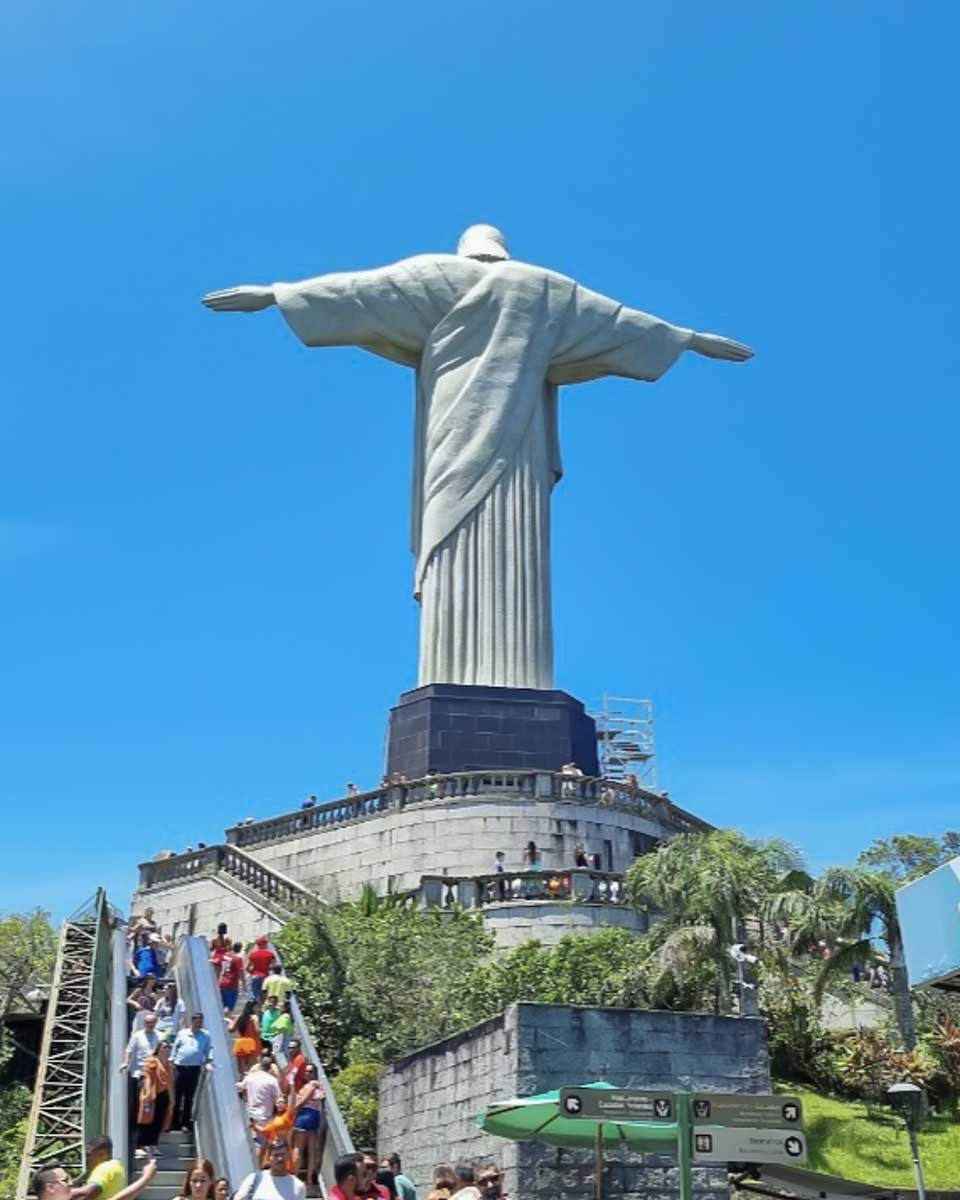 Steps up to the Christ the Redeemer Statue in Rio