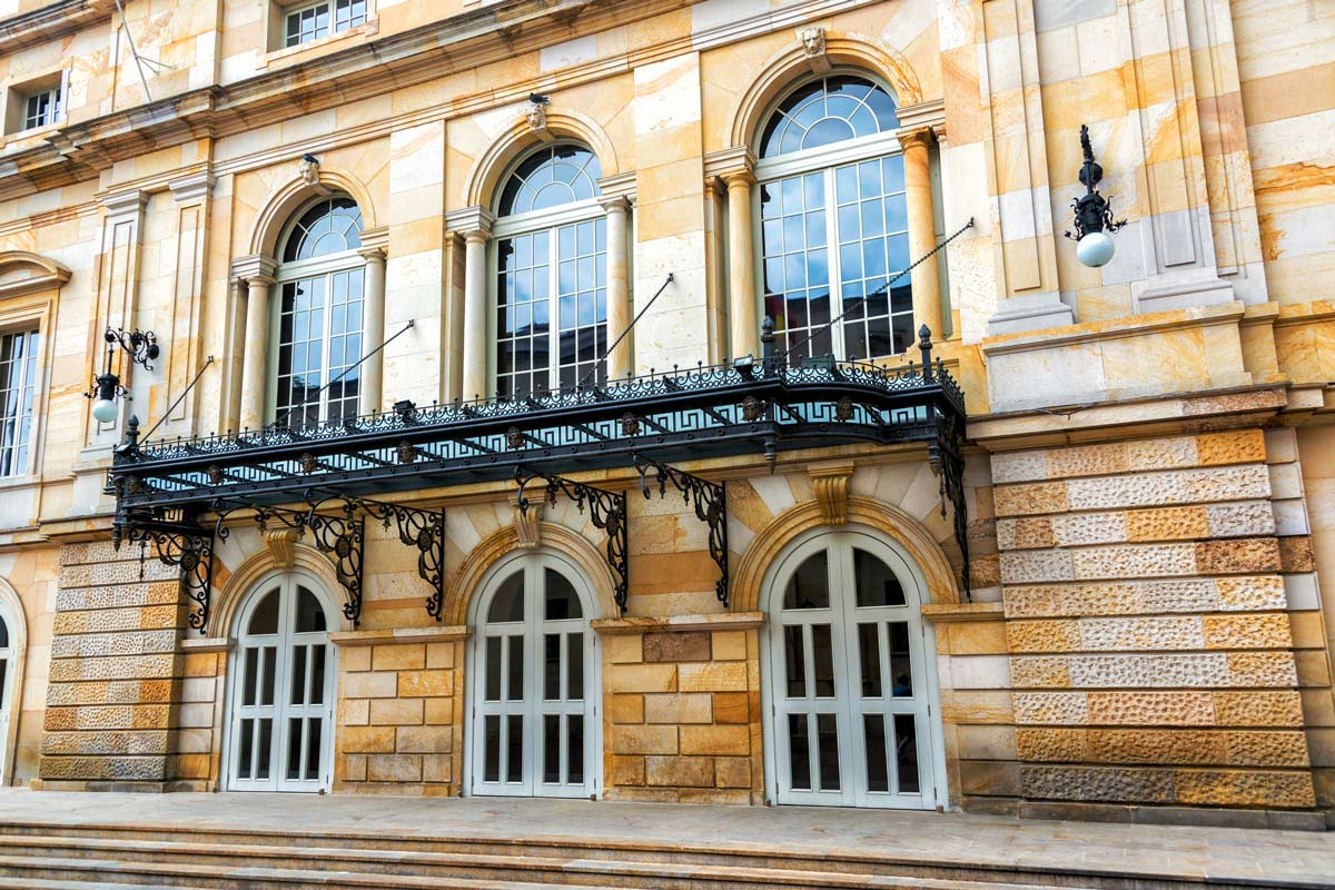 outside view of Teatro Colón building inBogoa, Colombia