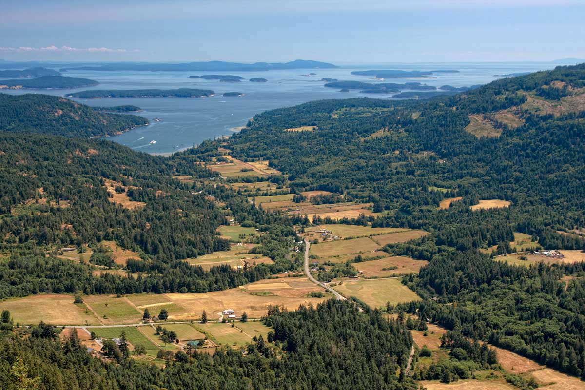 The view from Mount Maxwell on Salt Spring Island, BC