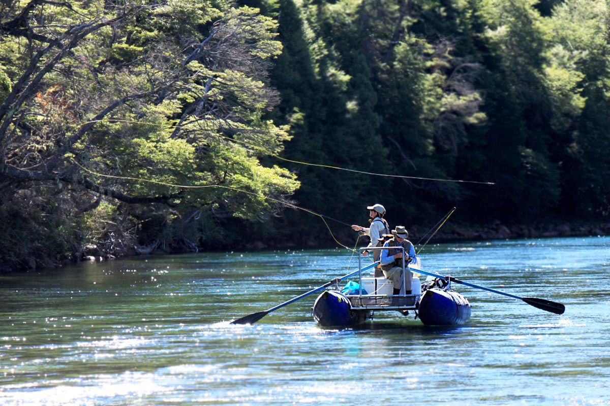 enjoy the beautiful scenery while fishing in Bariloche, Argentina