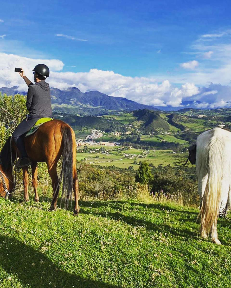 great views from horseback riding in Bogota, Colombia