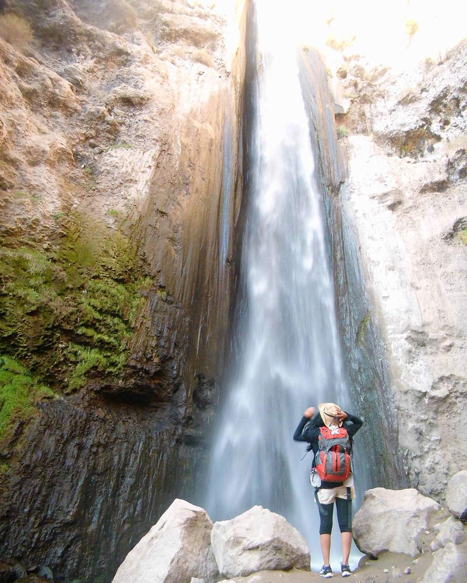 Yura Waterfall in Arequipa, Peru