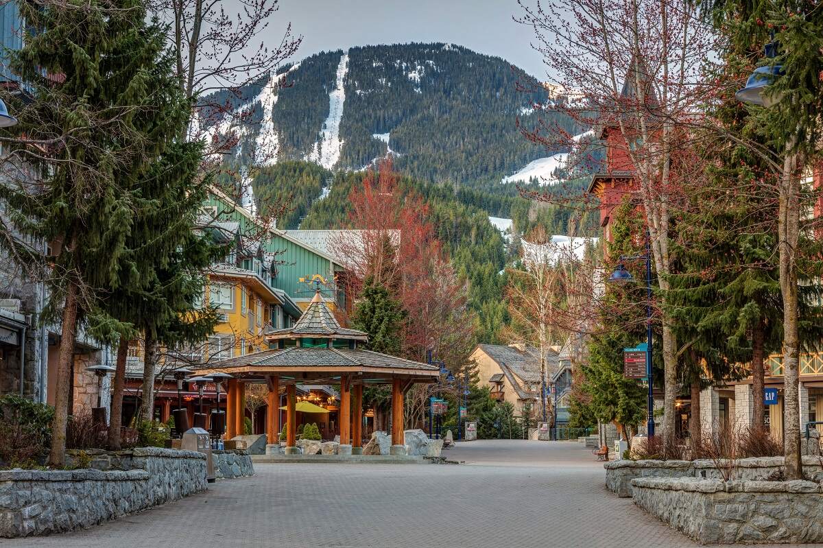 the whistler village stroll in autumn