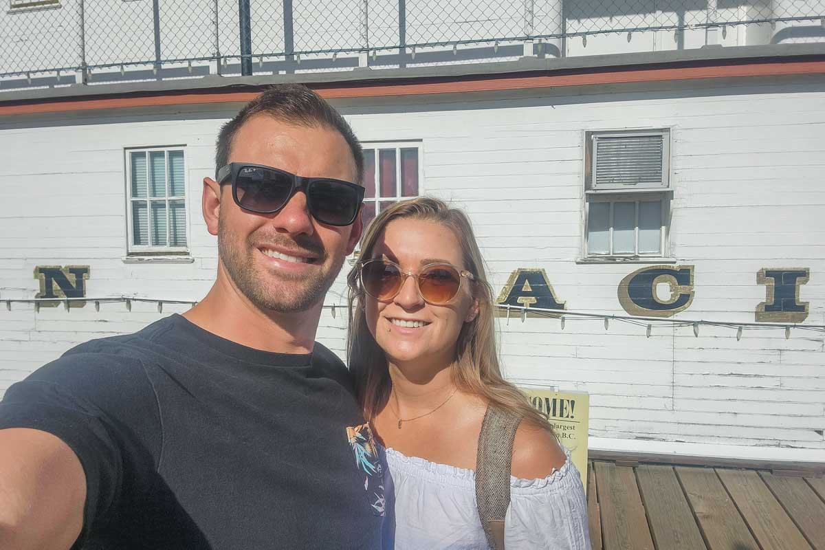 Bailey and Daniel take a selfie in Penticton, Canada