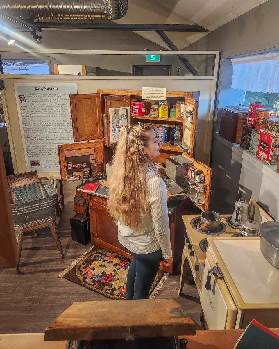 Bailey at the Qualicum Museum in Qualicum Beach