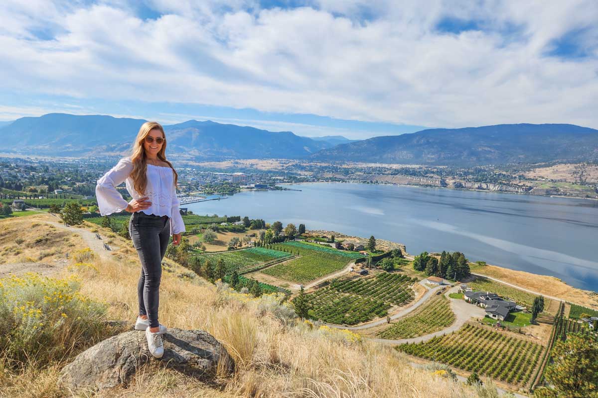 Bailey at the top of Munson Mountain, Penticton